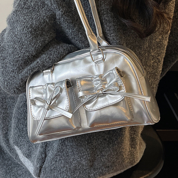 Fashionable Patent Leather Handbag