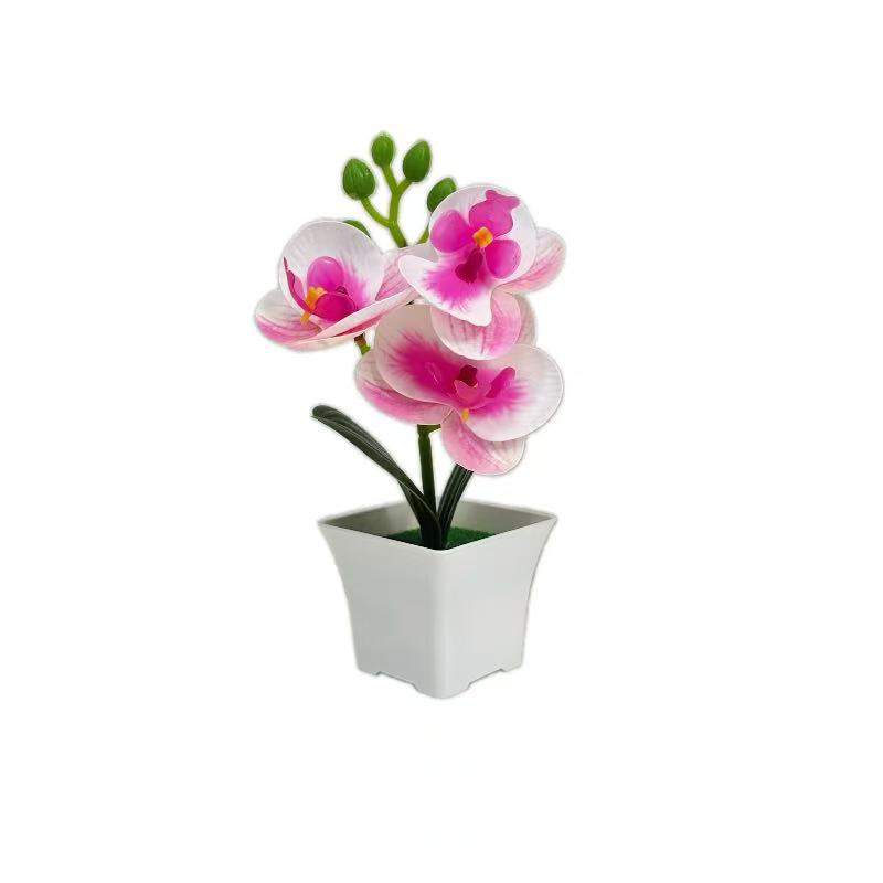 Realistic Artificial Orchid in Decorative Plant Pot for Decor