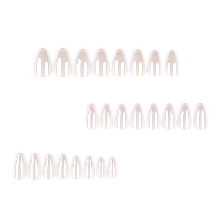 Artistic stiletto nails with elegant French tip embellishments Kalsten