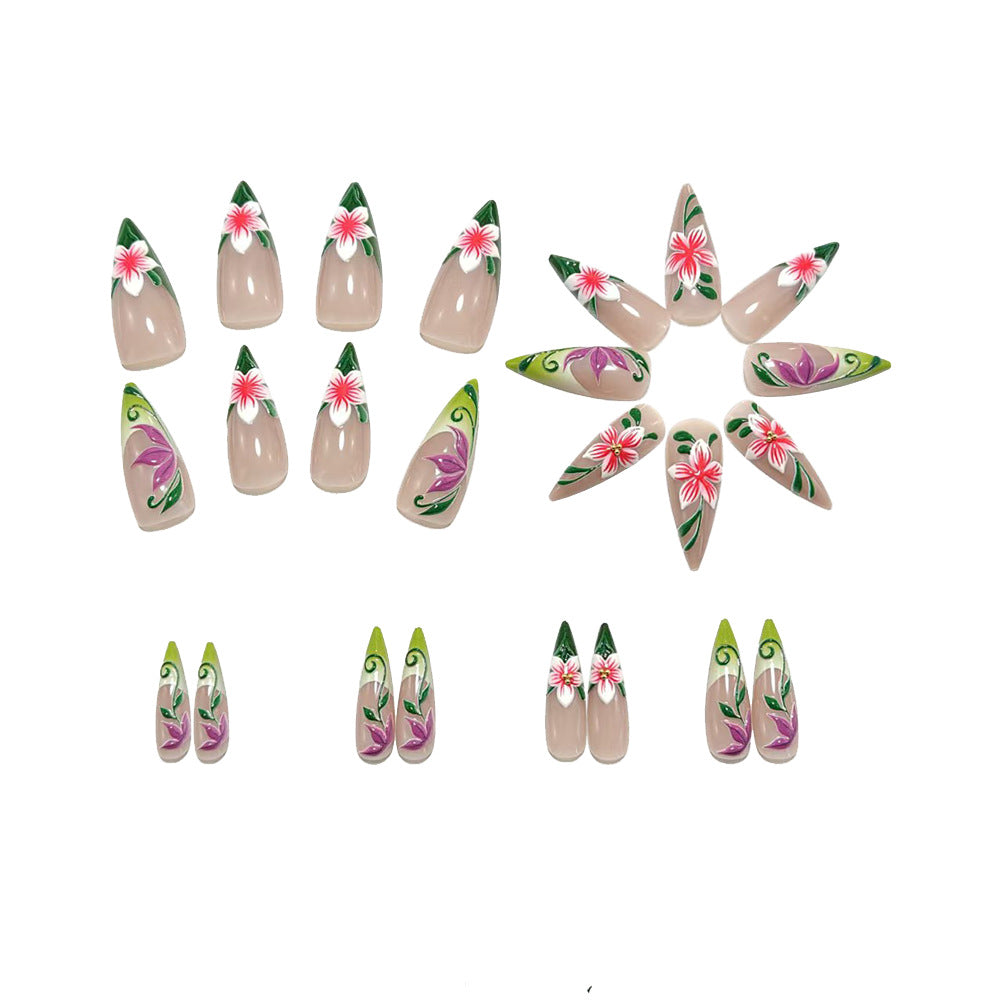 Artificial nails with exquisite floral pattern Kalsten