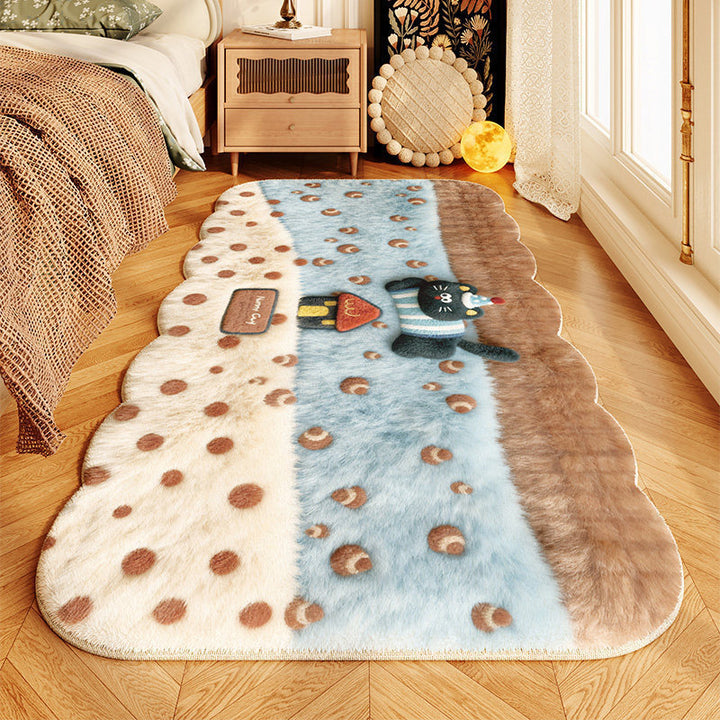 Cute Dog-Themed Plush Area Mat