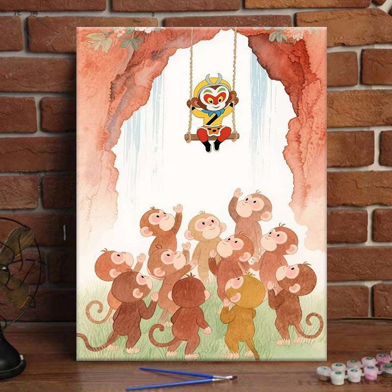 Whimsical Monkey Adventure Art Print Kalsten