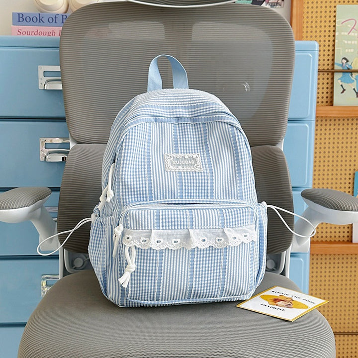 Cute Plaid Design Backpack Kalsten