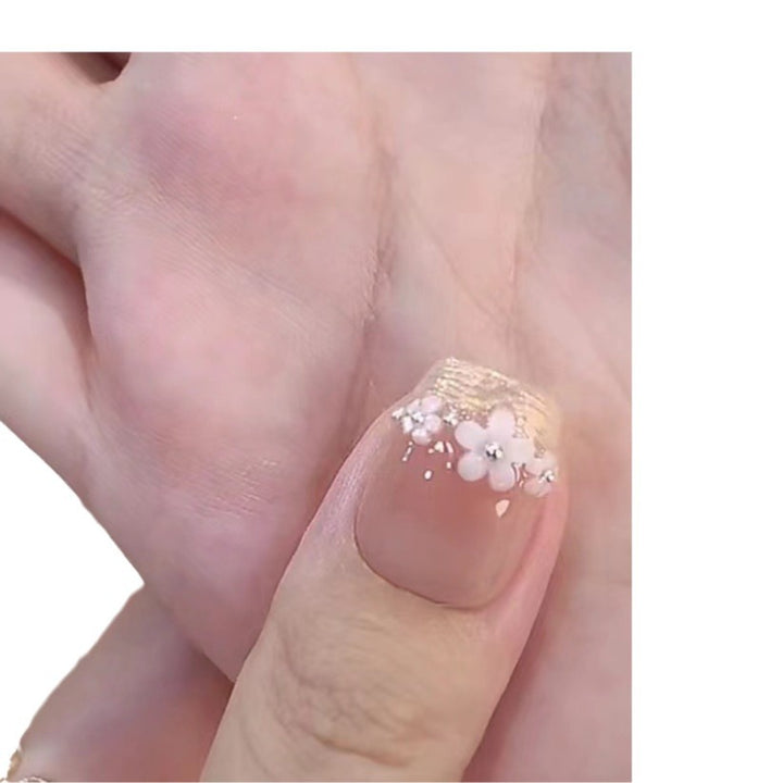 Decorative 3D Floral Press-On Nail Art Kalsten