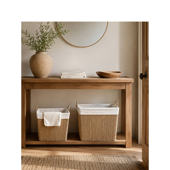 Decorative storage basket with fabric insert Kalsten