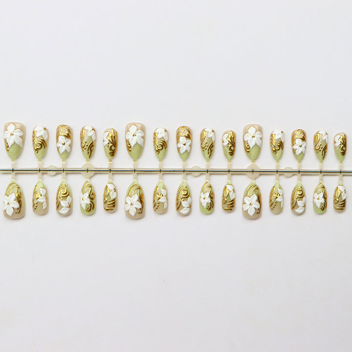 Floral Acrylic Nail Art Set