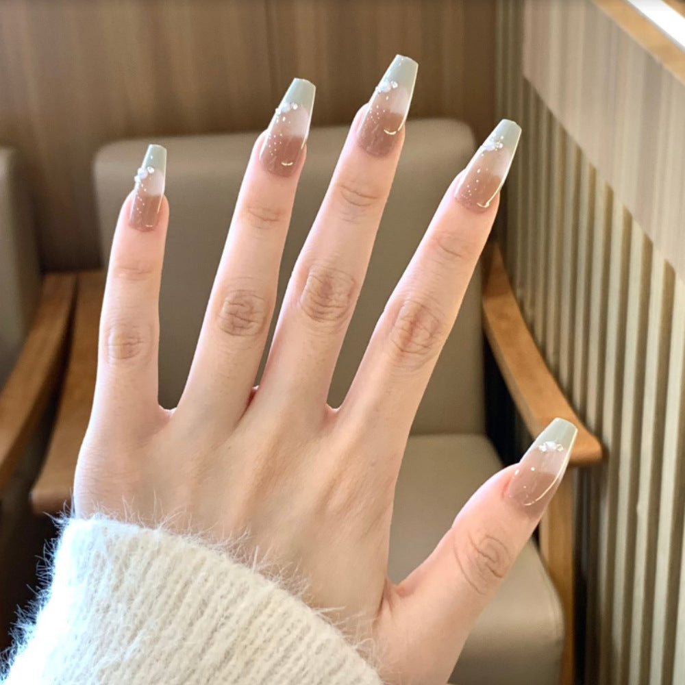Artistic Floral Detailed Press-On Nail Set Kalsten