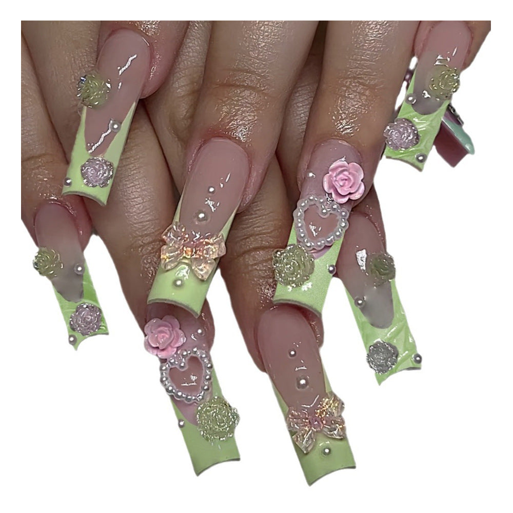 Decorative Long 3D Nail Art Extensions