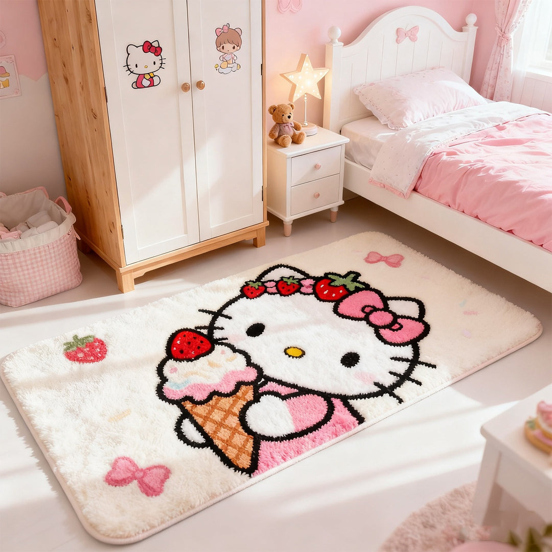 Cartoon-Themed Plush Area Rug