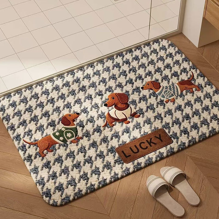 Dachshund-Themed Decorative Area Mat for Home