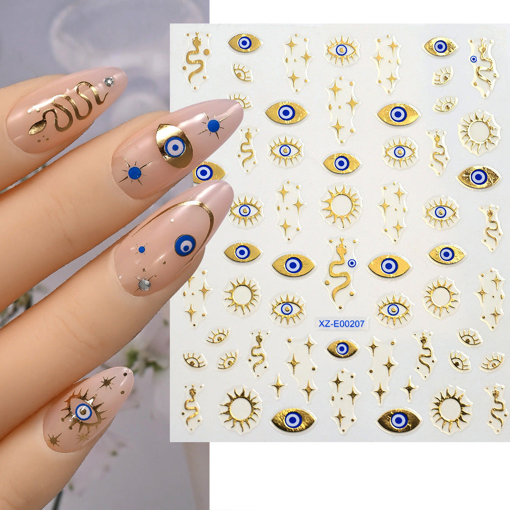 Abstract Wave Nail Art Stickers