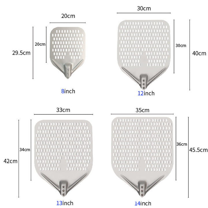 perforated aluminum pizza peel with extra-long ergonomic handle Kalsten