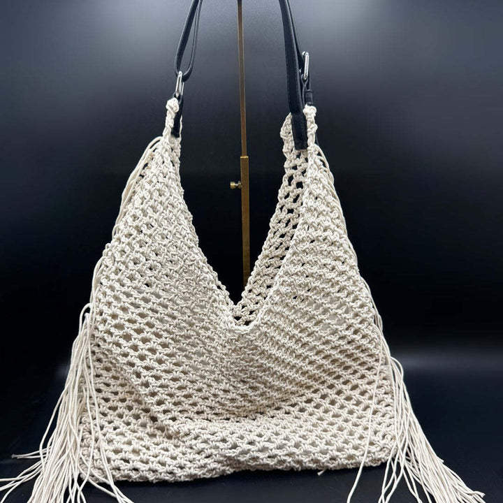 Macrame Hobo Bag with Fringes and Robust Design Kalsten