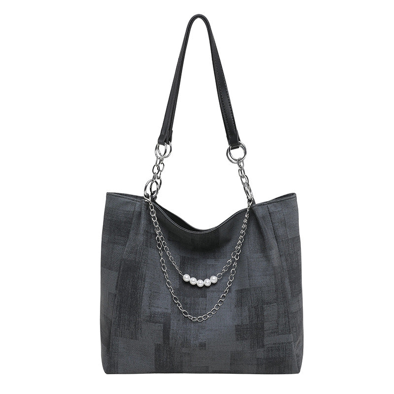 Chic Textured Shoulder Tote