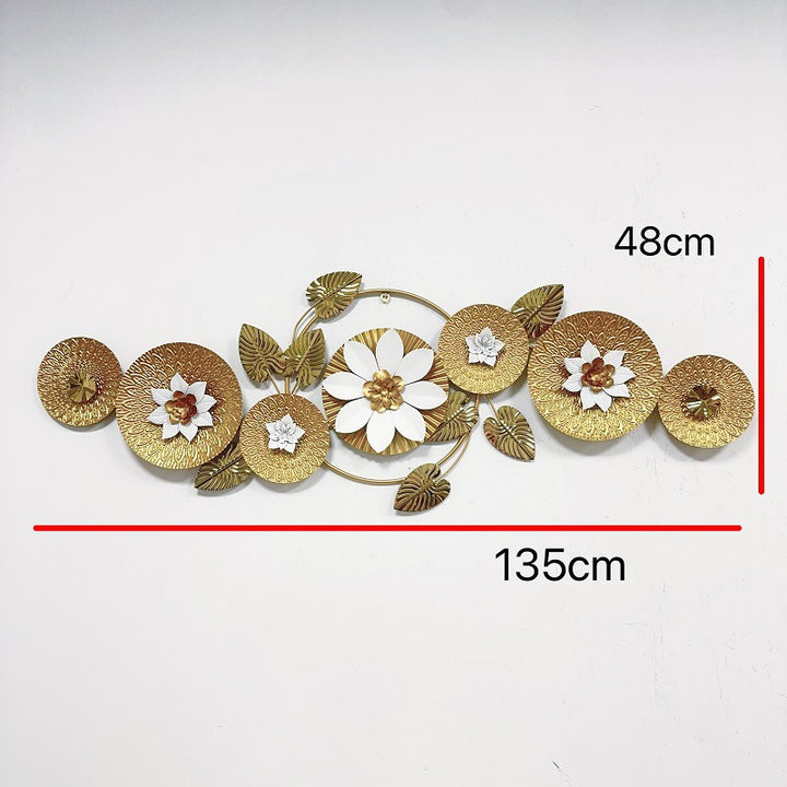 Elegant Floral Metal Wall Sculpture Kalsten