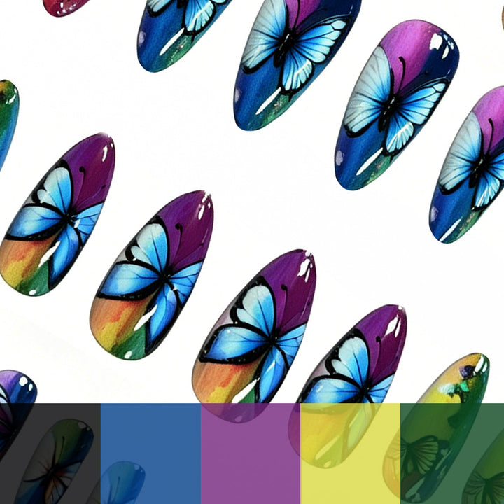 Artistic Butterfly Nail Art Enhancements Kalsten