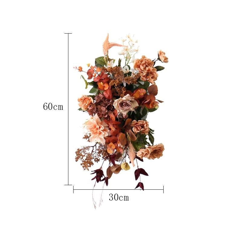 Elegant Decorative Faux Floral Wall Hanging Arrangement