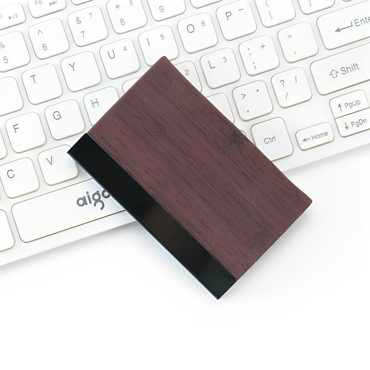 Elegant Wooden RFID-Blocking Card Holder