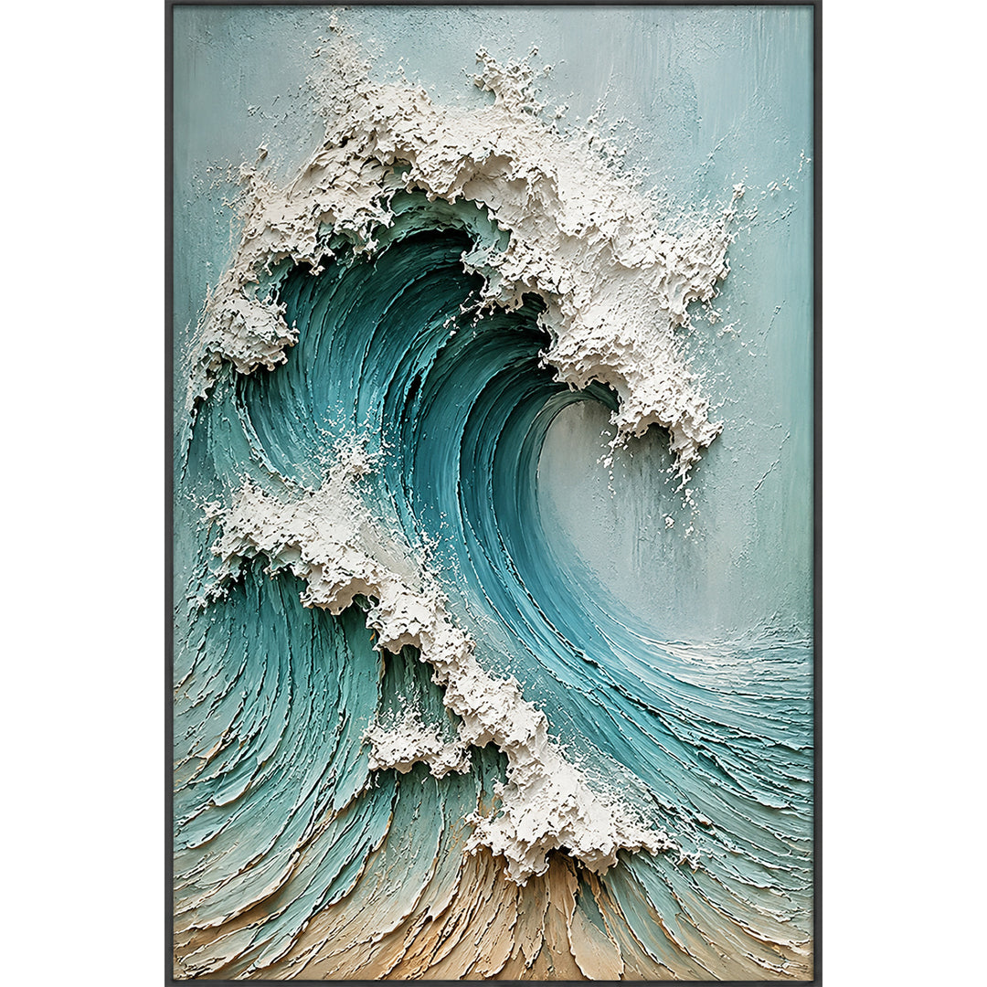 Textured Wave Canvas Wall Art