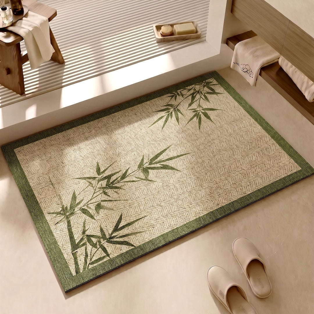 Decorative Floral Pattern Bath Mat