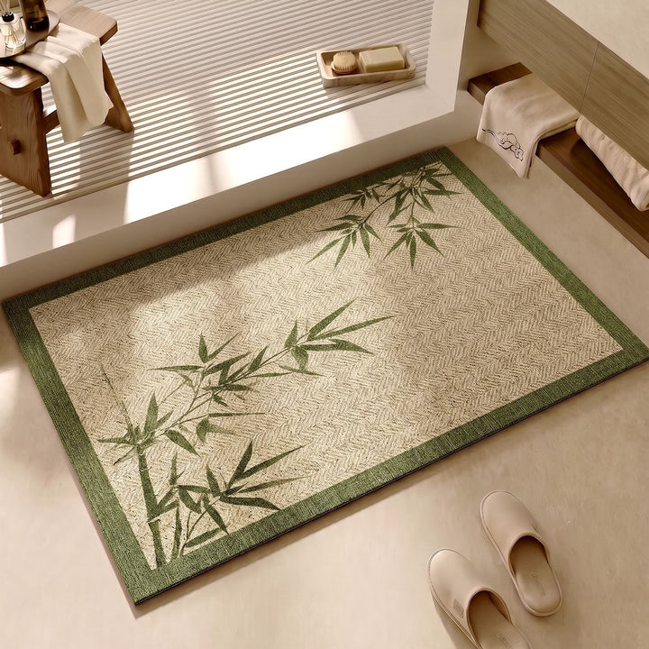 Decorative Floral Pattern Bath Mat