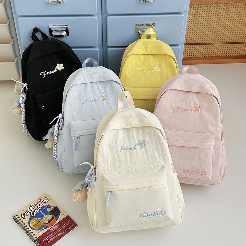 Cute Cartoon-Themed Embroidered Backpack Kalsten