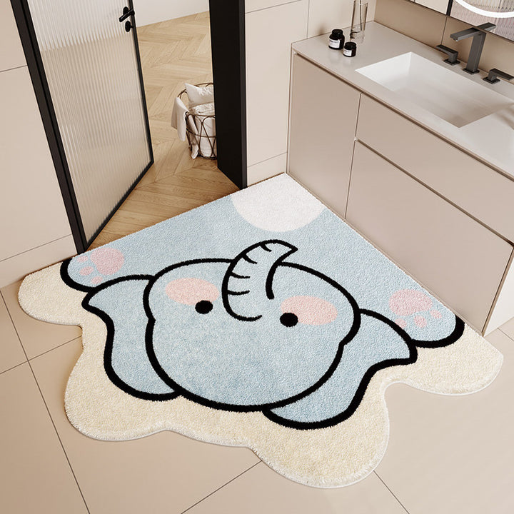 Cartoon Bunny-Shaped Bath Mat