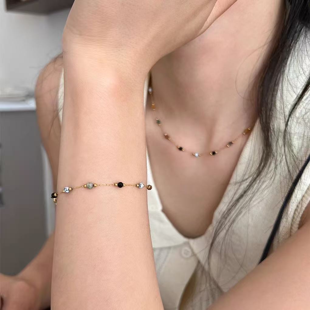 Elegant Beaded Chain Necklace Kalsten
