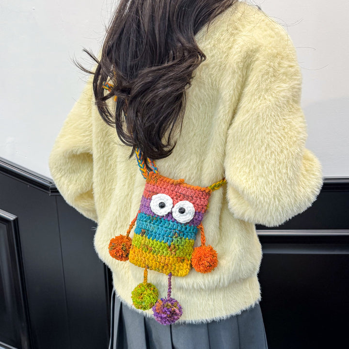 Elephant-Themed Crochet Mini Purse