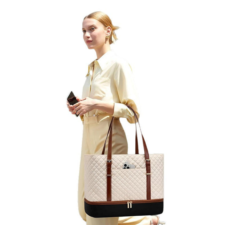 Insulated picnic tote bag with multi-layer inner compartment Kalsten