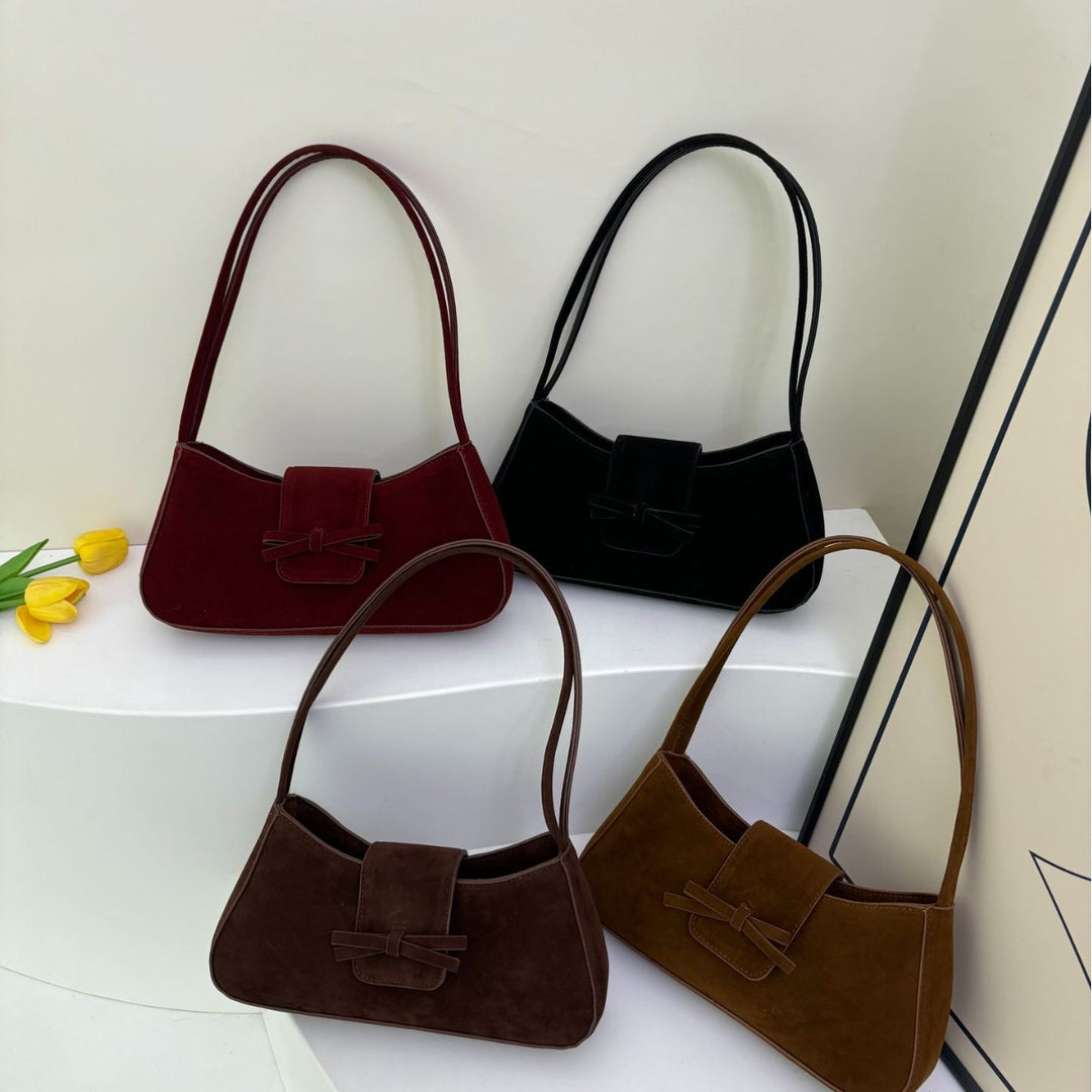 Elegant Bow-Detail Velvet Handbag Kalsten