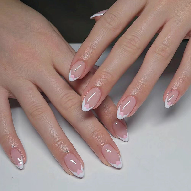 Stylish Press-On Nail Set with Elegant Glitter Accents Kalsten