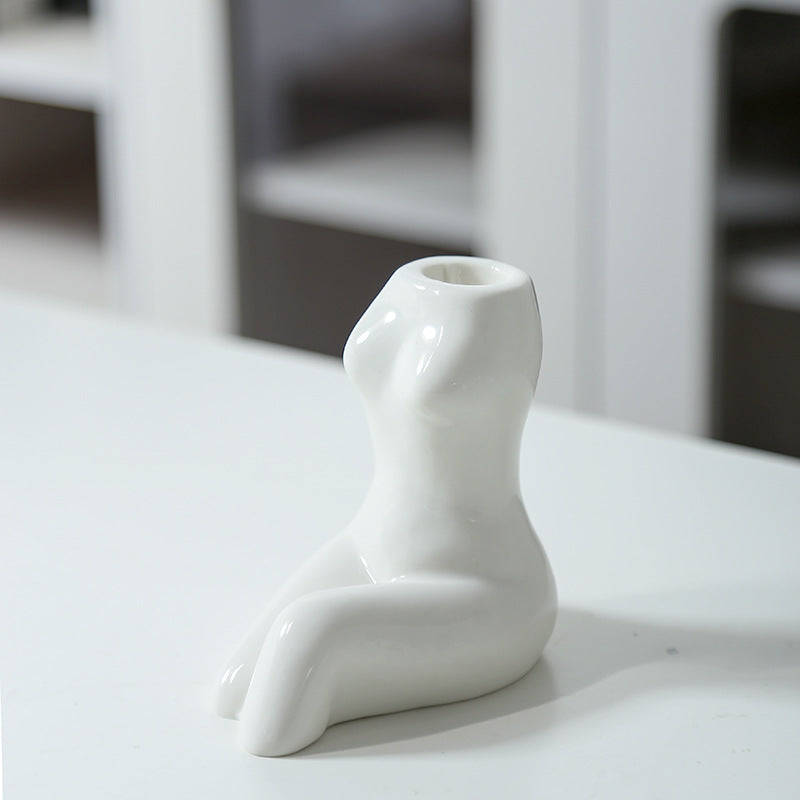 Artistic Ceramic Body-Shaped Vase Kalsten