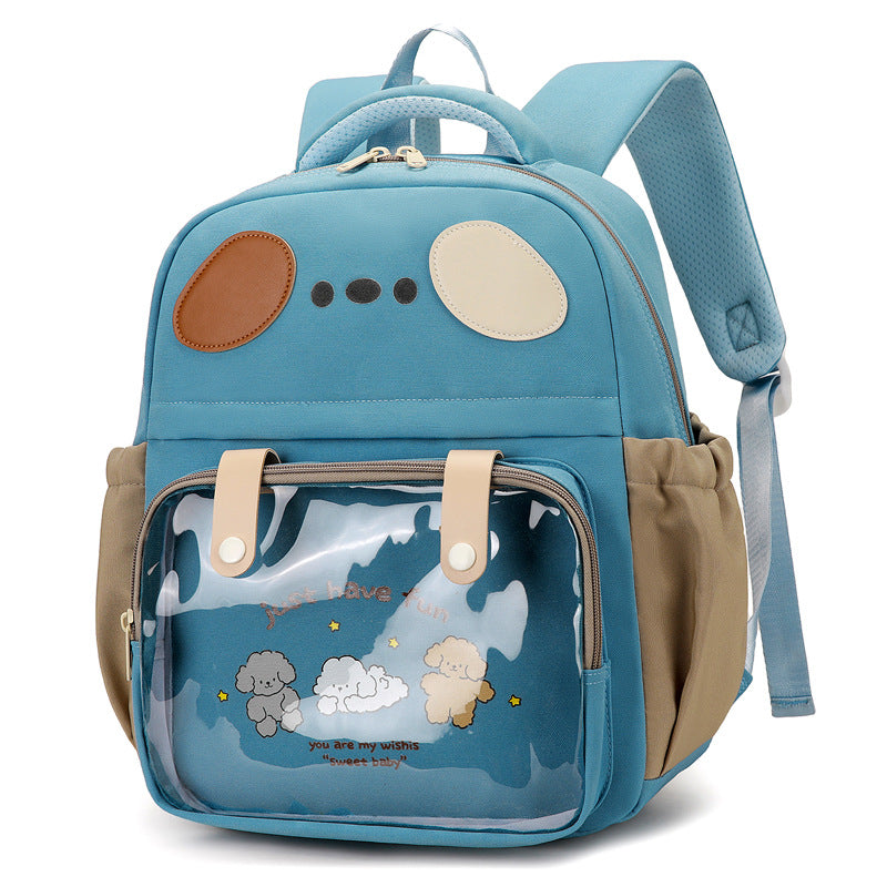 Backpack with Transparent Compartment and Playful Design Kalsten