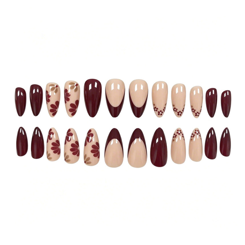 Elegant Floral Acrylic Nail Design Kalsten