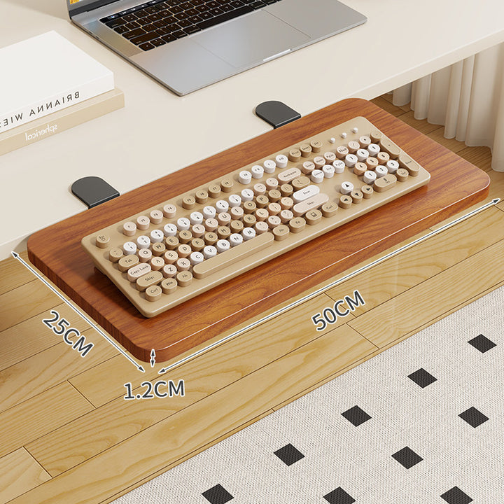 Clamp-On Foldable Bamboo Side Tray Table for Desk and Sofa