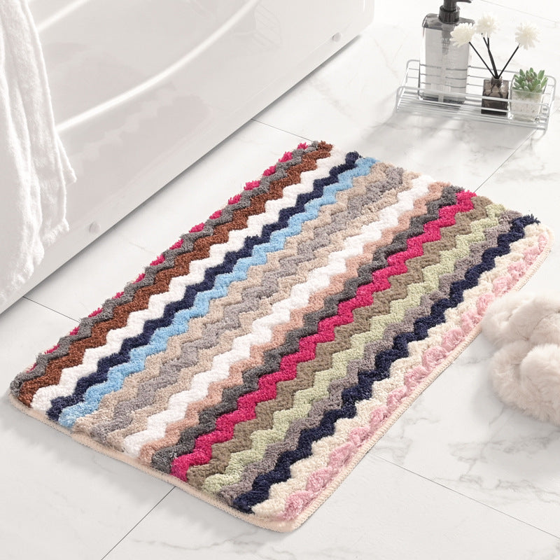 Fringed Chevron Bath Mat Kalsten