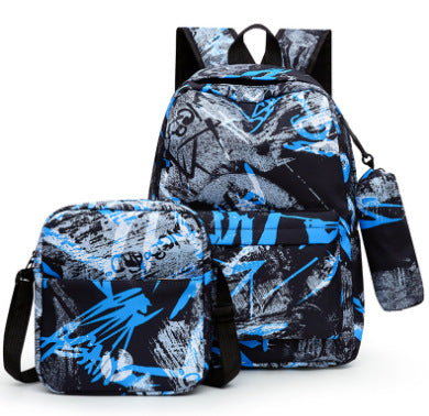 Graffiti Print Multi-Functional Backpack Set Kalsten