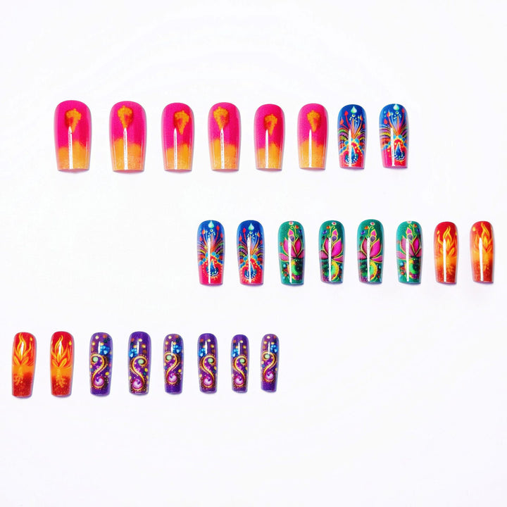 Artificial nails with eccentric ornament design Kalsten