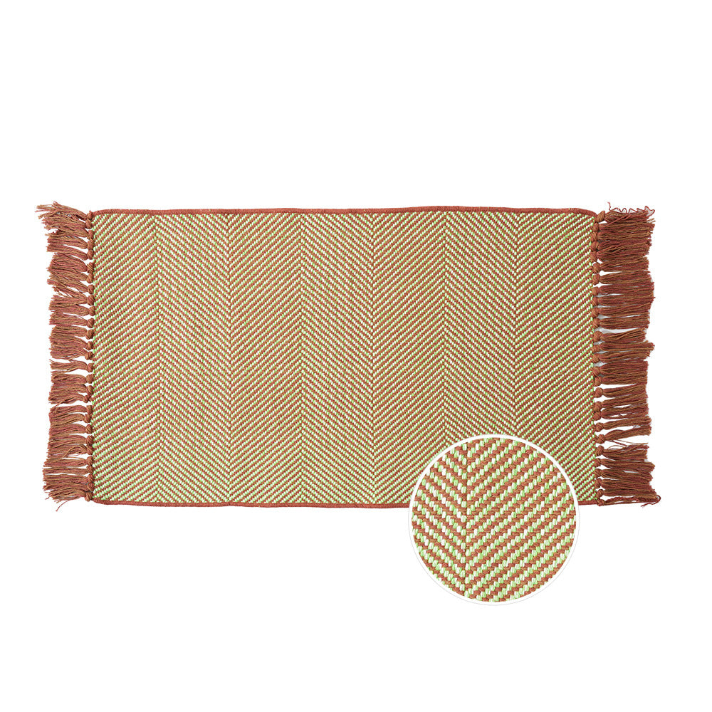 decorative Boho runner rug with fringes
