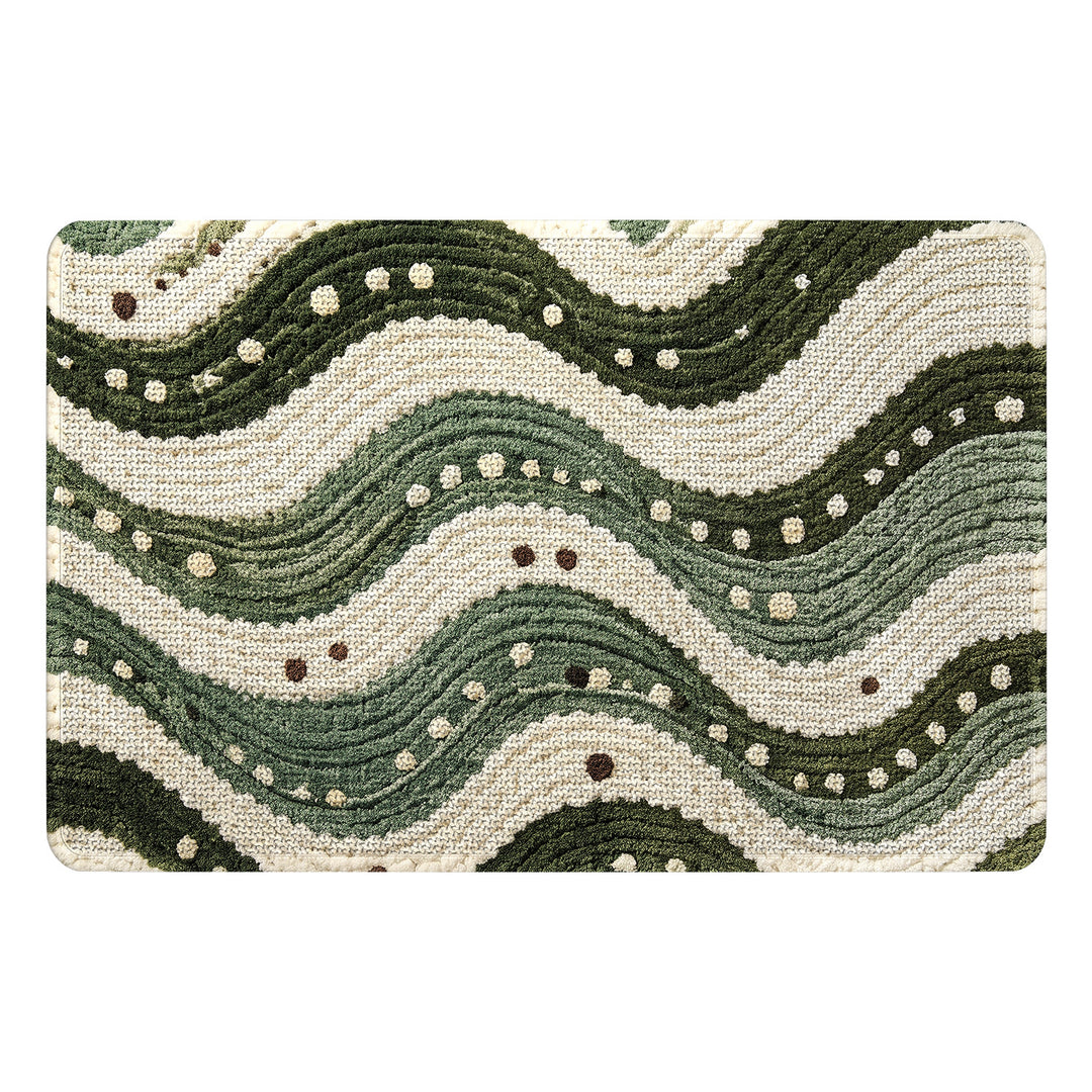 Decorative Wave Pattern Bath Mat