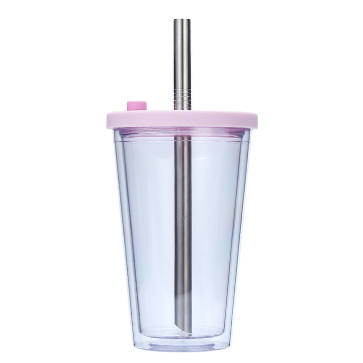 Women's High-Quality Drinking Cup with Integrated Stainless Steel Straw Kalsten
