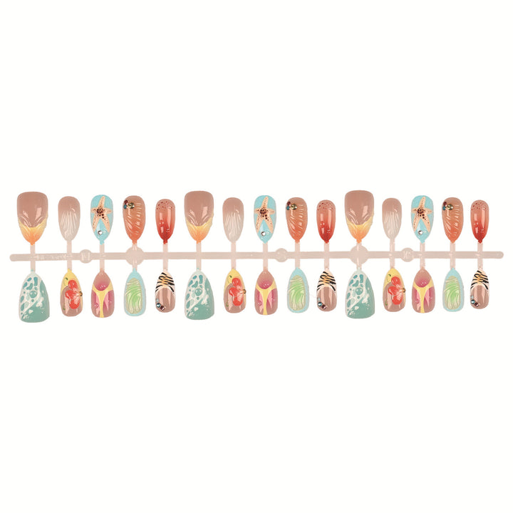 Artistic Press-On Nail Tips Set with Adhesive and File