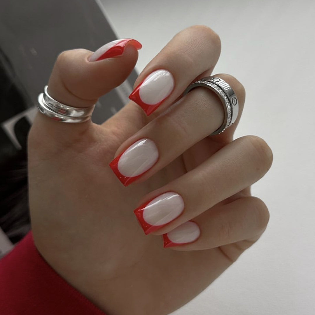 Artistic French Tip Nail Design Kalsten