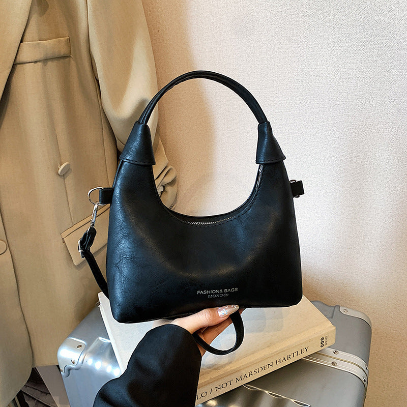 Minimalist Faux Leather Crossbody Bag