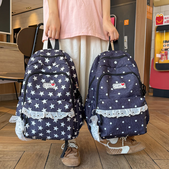 Trendy Star-Print School Backpack Kalsten