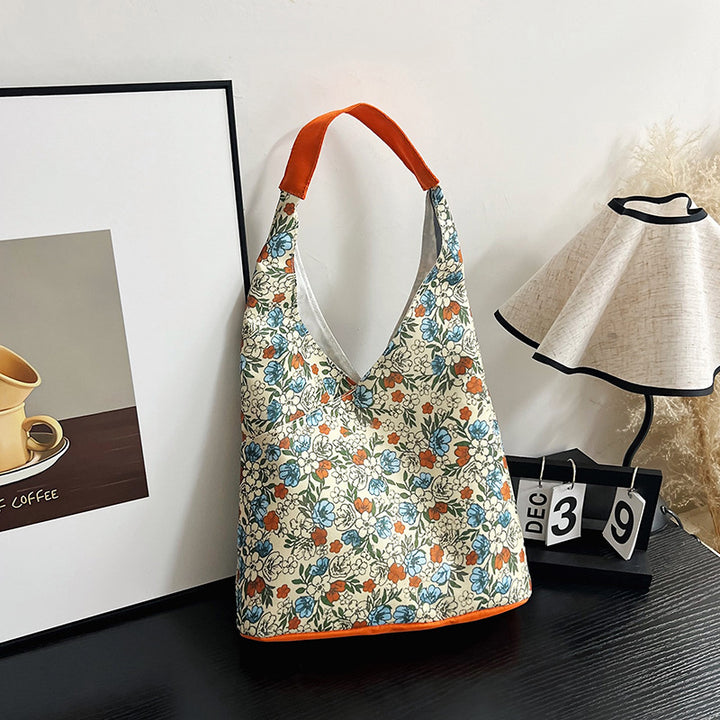 Floral Patterned Shopping Tote