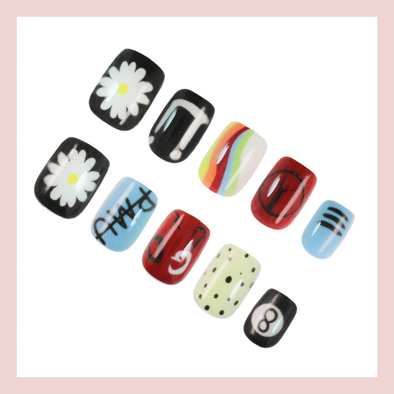 Nail set with creative and colorful designs Kalsten