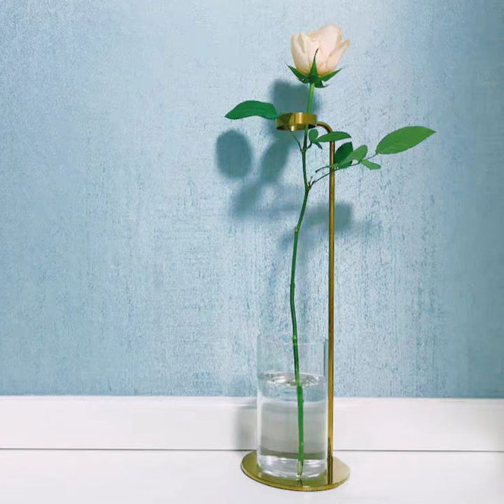 Minimalist Metal and Glass Table Lamp