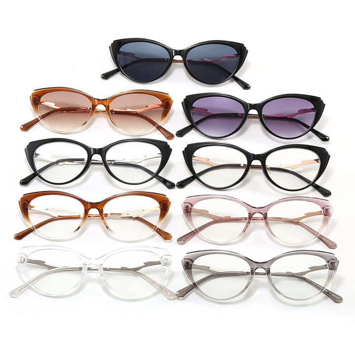 Fashionable Cat-Eye Glasses with Filigree Design Kalsten
